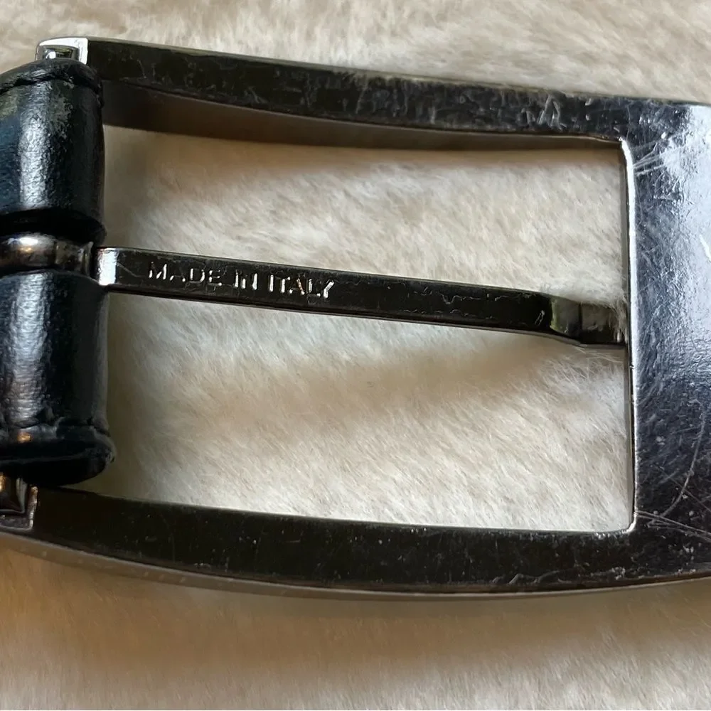 Bachrach Black Leather Belt Size 50